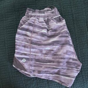 NWOT Lululemon Purple Striped Shorts